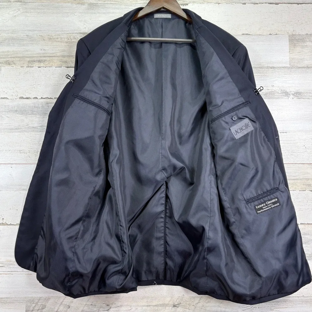 LaCrosse Luxury Classics Blazer Mens‎ Super 110s Performance Stretch Size 44L